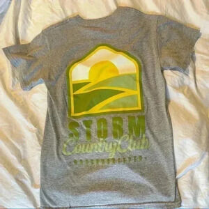 Storm Country Club GOLF preppy‎ gray green T Shirt Men’s Size S short sleeve top